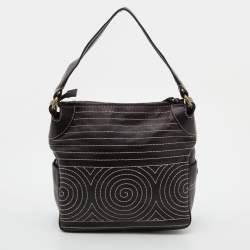 Pre Owned Celine Brown Leather Bucket Bag