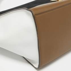 Pre Owned Celine Tri Color Leather and Suede Medium Trapeze Bag