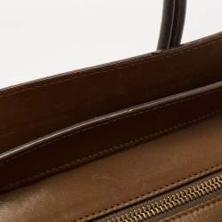 Pre Owned Celine Tri Color Leather Mini Luggage Tote