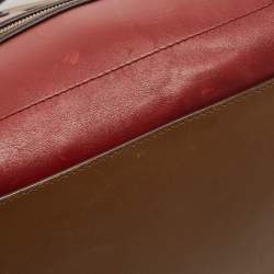 Pre Owned Celine Tri Color Leather Mini Luggage Tote