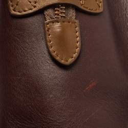 Pre Owned Celine Tri Color Leather Mini Luggage Tote