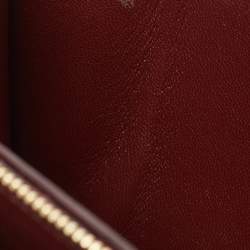 Pre Owned Celine Burgundy Python Medium Classic Box Shoulder Bag