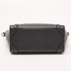 Pre Owned Celine Black Leather Nano Luggage Tote