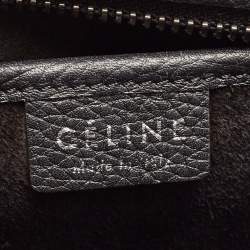 Pre Owned Celine Black Leather Nano Luggage Tote