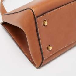 Celine Tan Leather Medium Edge Top Handle Bag