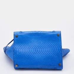 Pre Owned Celine Blue Python Medium Phantom Luggage Tote 