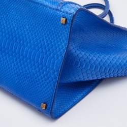 Pre Owned Celine Blue Python Medium Phantom Luggage Tote 