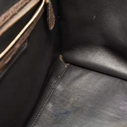 Pre Owned Celine Grey Python Mini Luggage Tote