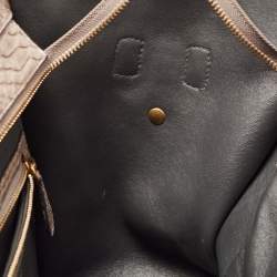 Pre Owned Celine Grey Python Mini Luggage Tote