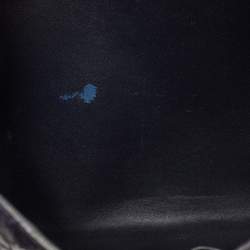 Pre Owned Celine Navy Blue Python Medium Classic Box Shoulder Bag