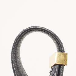 Pre Owned Celine Navy Blue Python Medium Classic Box Shoulder Bag