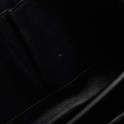 Pre Owned Celine Navy Blue Python Medium Classic Box Shoulder Bag