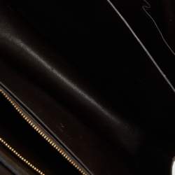 Pre Owned Celine Olive Green Leather Medium Classic Box Shoulder Bag