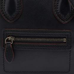 Celine Black Leather Nano Luggage Tote