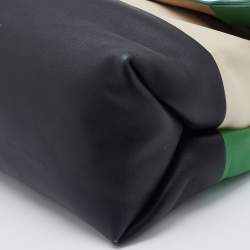 Pre Owned Celine Tri Color Leather All Soft Shoulder Bag