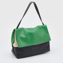 Pre Owned Celine Tri Color Leather All Soft Shoulder Bag