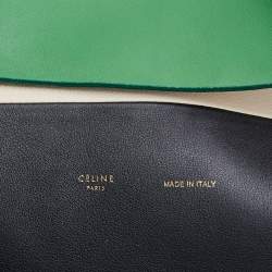 Pre Owned Celine Tri Color Leather All Soft Shoulder Bag