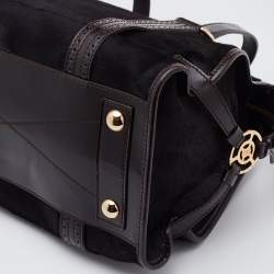 Pre Owned Celine Brown Calfhair and Leather Vintage Satchel