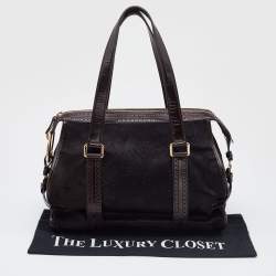 Pre Owned Celine Brown Calfhair and Leather Vintage Satchel