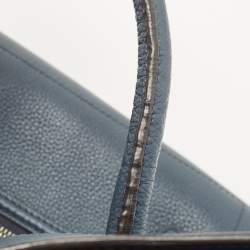 مملوكة مسبقًا Celine Navy Blue Leather Mini Luggage Tote