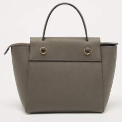 Pre Owned Celine Grey Leather Nano Belt Top Handle Bag