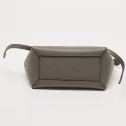 Pre Owned Celine Grey Leather Nano Belt Top Handle Bag
