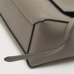 Pre Owned Celine Grey Leather Nano Belt Top Handle Bag