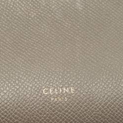 Pre Owned Celine Grey Leather Nano Belt Top Handle Bag