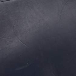 Pre Owned Celine Navy Blue Croc Embossed Leather Medium Phantom Luggage Tote