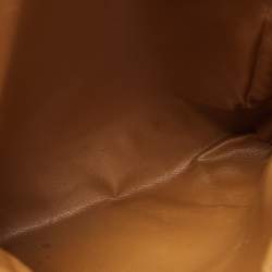 Pre Owned Celine Brown/Beige Macadam Coated Canvas and Leather Crossbody Bag