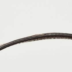 Pre Owned Celine Brown Macadam Fabric and Croc Embossed Leather Tote