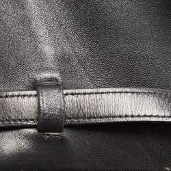 Pre Owned Celine Black/Beige Python and Leather Medium Classic Box Shoulder Bag