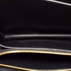 Pre Owned Celine Black/Beige Python and Leather Medium Classic Box Shoulder Bag
