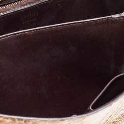 Pre Owned Celine Beige/Grey Python Medium Classic Box Shoulder Bag