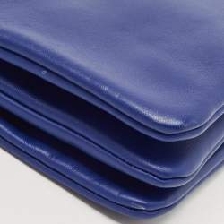 Pre Owned Celine Blue Leather Trio Crossbody Bag