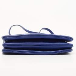 Pre Owned Celine Blue Leather Trio Crossbody Bag