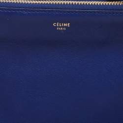Pre Owned Celine Blue Leather Trio Crossbody Bag