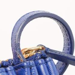 Pre Owned Celine Blue Leather Trio Crossbody Bag