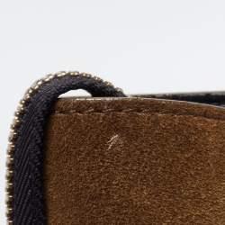 Pre Owned Celine Tri Color Leather and Suede Mini Luggage Tote