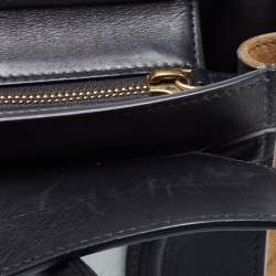 Pre Owned Celine Tri Color Leather and Suede Mini Luggage Tote