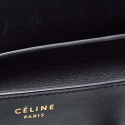 Pre Owned Celine Tri Color Leather and Suede Mini Luggage Tote