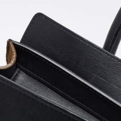 Pre Owned Celine Tri Color Leather and Suede Mini Luggage Tote