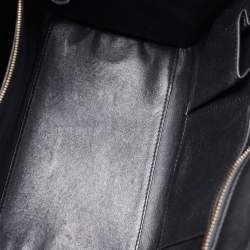 Pre Owned Celine Tri Color Leather and Suede Mini Luggage Tote