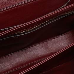 Pre Owned Celine Burgundy Leather Medium C Shoulder Bag