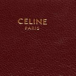 Pre Owned Celine Burgundy Leather Medium C Shoulder Bag
