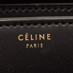 Pre Owned Celine Black Leather Large Case Flap Chain Bag