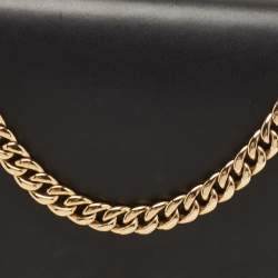 Pre Owned Celine Black Leather Large Case Flap Chain Bag