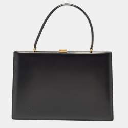 Pre Owned حقيبة سيلين جلد أسود متوسطة بيد علوية