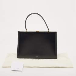 Pre Owned حقيبة سيلين جلد أسود متوسطة بيد علوية