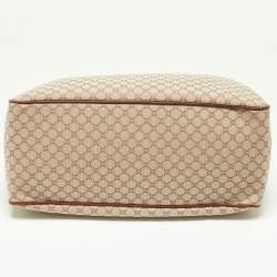 Pre Owned Celine Beige/Tan Macadam Canvas and Leather Boogie Tote